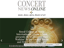 Tablet Screenshot of concertnewsonline.com